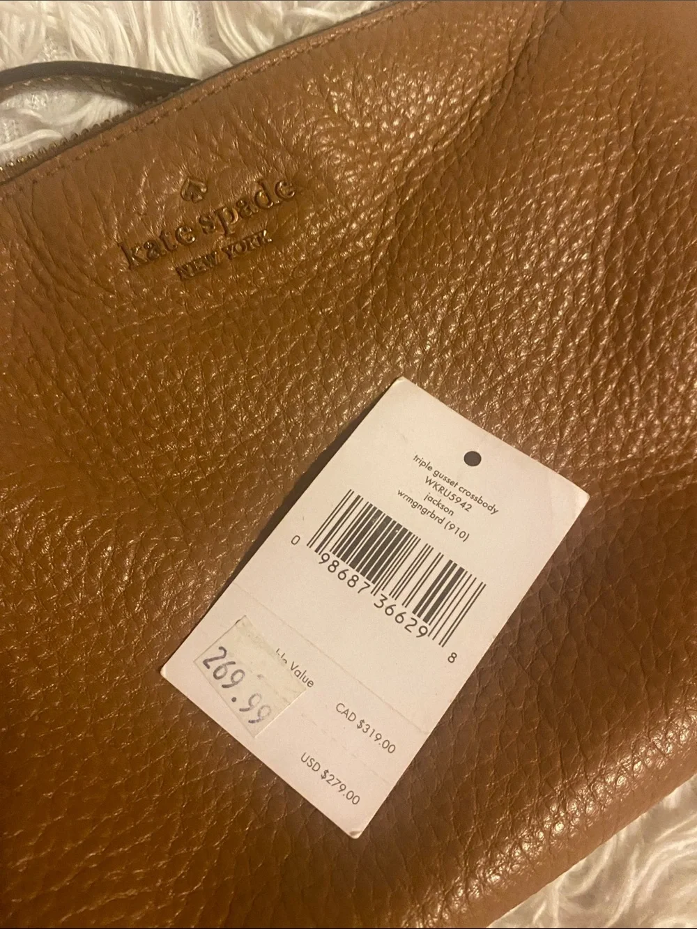 kate spade Pebbled Leather Crossbody Bag - Brown